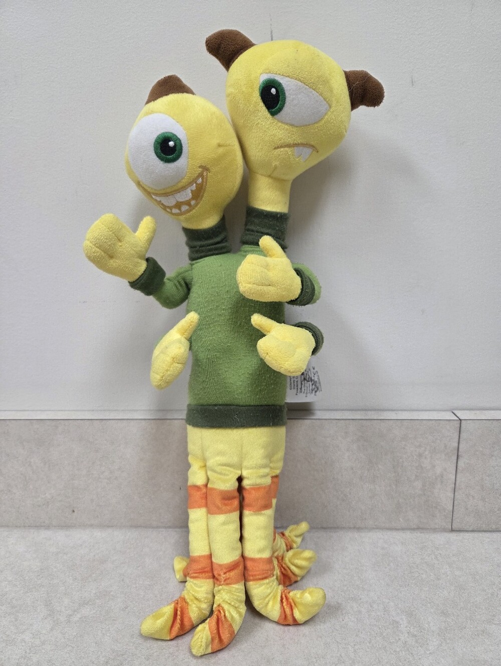 Disney Store Monsters University Terry & Terri Two Headed Monster 16" Plush